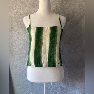 Simon Miller Green and Cream Striped Camisole